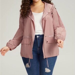 BloomChic Nylon Lightweight Windbreaker Zip front Jacket Size 28